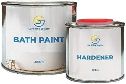 Bath Paint Cast Iron Bath Sink Shower Tiles Resurfacing Enamel White Water Resistant 2K Paint 500ml