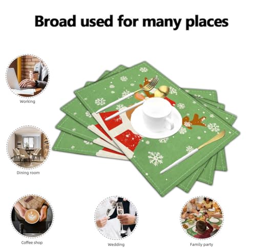 Sets de table Noël lavables grand format 45x30 cm pour protéger votre table avec style