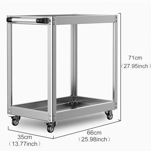 Carrello portautensili – Carrello meccanico in acciaio inox resistente con ruote, organizer per attrezzi di grande capacità per garage, magazzini, officine