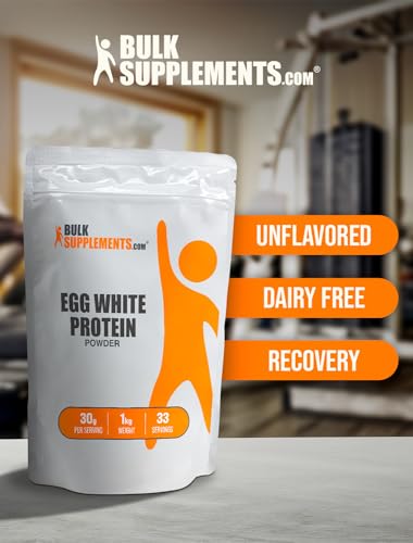 BulkSupplements.com Egg White Protein Powder - Egg White Powder, Lactose Free & Dairy Free Protein Powder - Unflavored & Gluten Free, 30g per Serving, 1kg (2.2 lbs) (Pack of 1) - Image 6