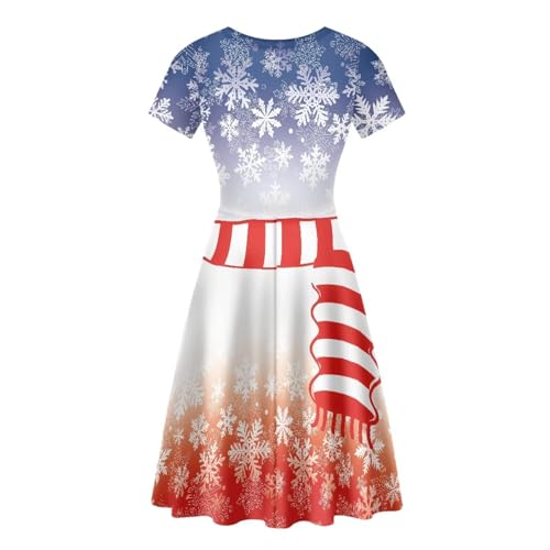 Image of POLERO Sunflower Dress for Women Floral Summer Dresses Short Sleeve Casual Sundresses Midi Dresses