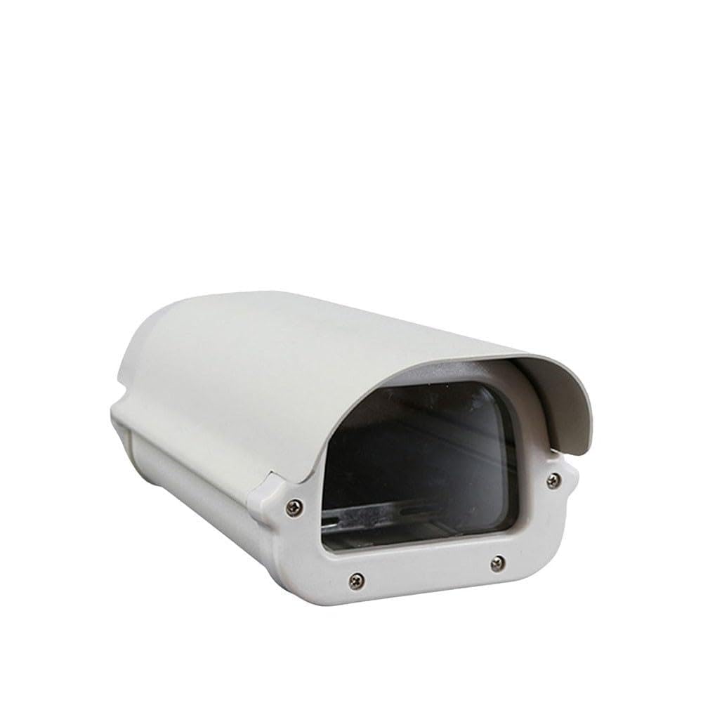 Boîtier de caméra de vidéosurveillance en alliage d'aluminium, résistant aux intempéries, coque de protection avec haute transmission de la lumière, gris (15,2 cm)