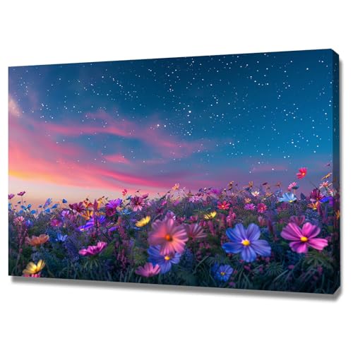 Impression sur toile 70x100cm encadrée paysage pour décoration salon