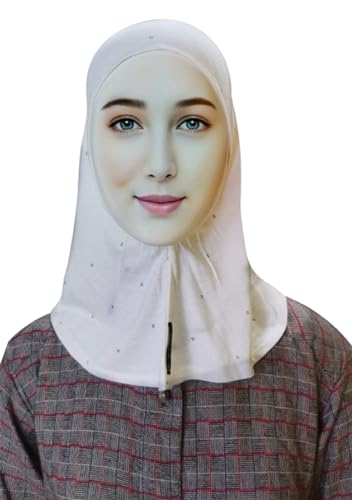 Image of TCP Women's Ninja Beige Jersey Cap, under scarf Neck Covering Hijab Tube cap Age 16+ years