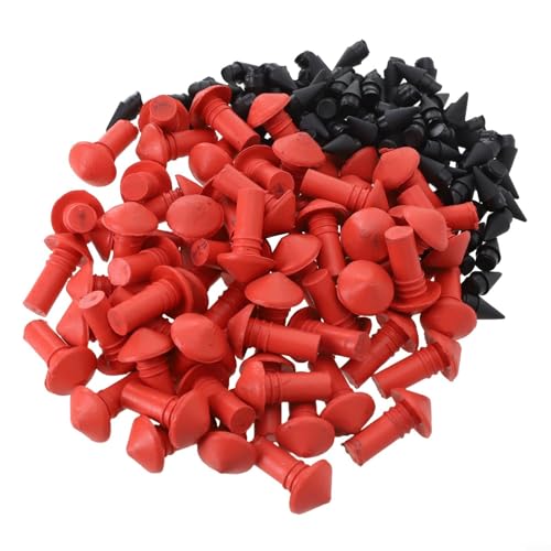 Kit d'insertion de 180 pièces pour réparation de pneus de voiture 90 rouges et 90 outils noirs en forme de champignon pour réparation de crevaison