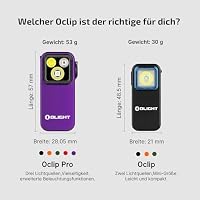 OLIGHT Oclip Pro Mini clip EDC-Taschenlampe mit Wiederaufladbare 500LM 120M – Ansicht 2
