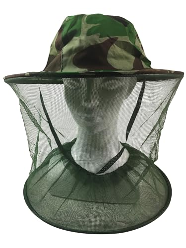 Chapeau de moustiquaire d'apiculteur camouflage pour extérieur