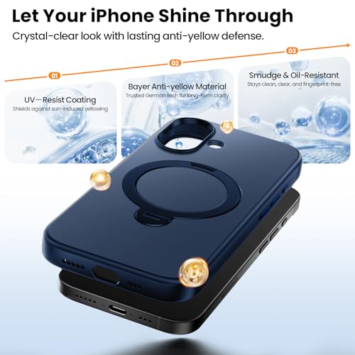 Gyizho 360°Ring Stand for iPhone 17 Case，Anti-Yellowing，Blue by Gyizho - Used condition - Image 5