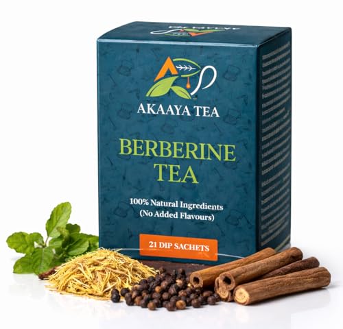 Akaaya Berberine Tea – Caffeine-Free Herbal Tea with Berberine, C...