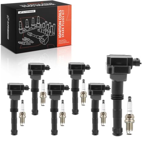 A-Premium Set of 6 Ignition Coil Pack and Iridium Spark Plugs