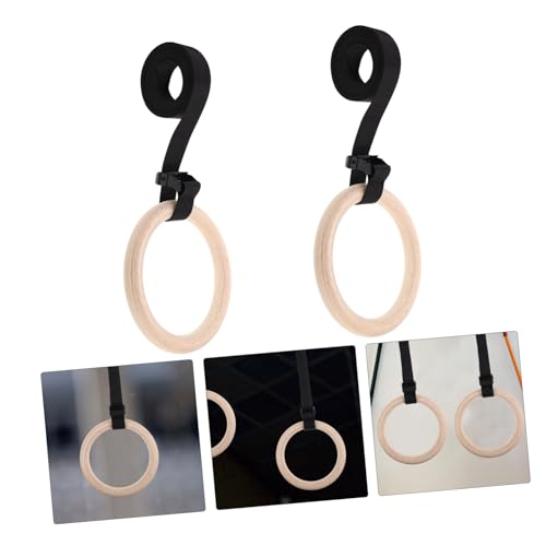 Anillas gimnásticas de madera con correas ajustables para fitness miniatura 7