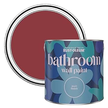 Rust-Oleum Red Water-Resistant Bathroom Wall & Ceiling Paint - Empire Red 2.5L