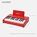 JALOKEE Kids Piano Keyboard, Digital Piano for Kids, Music Educational Instrument Toy, Wood Toy for 3+ Girls and Boys (Red, 25 Keys)