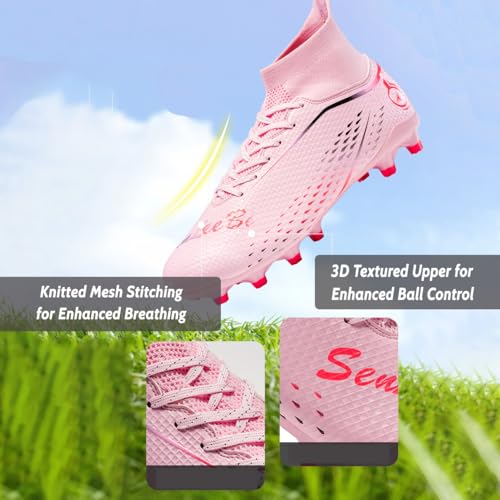 HESBITEUL Soccer Cleats Firm Ground: Unisex FG Football Shoe2