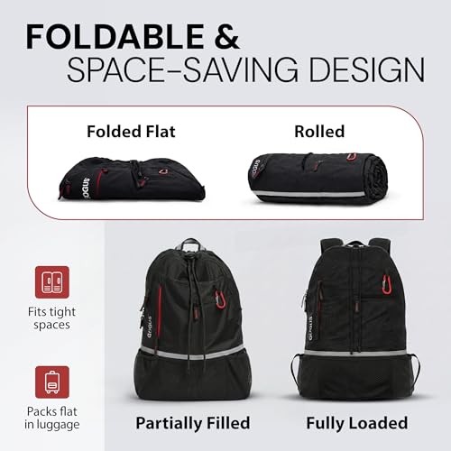 Image of GOGUS Hybrid Gym Backpack for Men & Women - 18L Sports Backpack with Dual Water Bottle Pockets, Mesh Compartment for Gym, Travel - Water Resistant & Reflective Trim Workout Bag