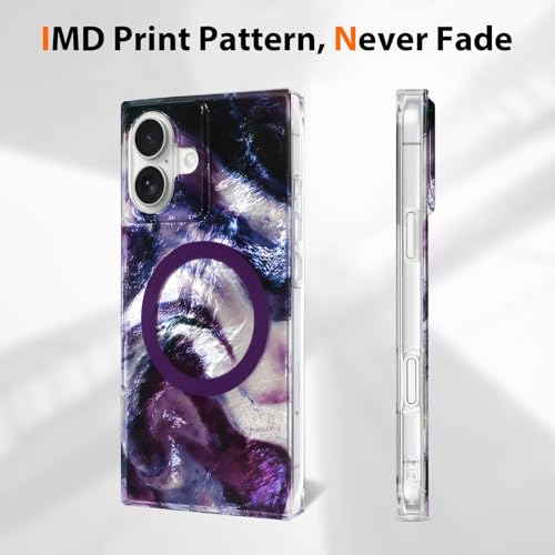 Coque iPhone 17 magnétique SOKAD coque rectangulaire antichoc brume violette
