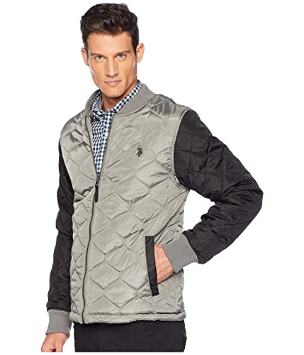 Image of U.S. POLO ASSN. Men's Contrast Quilted Bomber Jacket