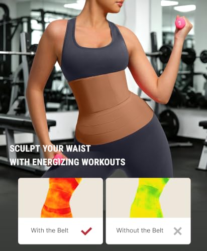 Image of FeelinGirl Waist Trainer for Women Trimmer Belt Waist Cincher Tummy Wrap Plus Size Snatch Bandage Body Shaper