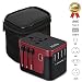 International Power Adapter, Hieha Universal Travel Adapter, All in One USB Plug Adapter with 4 USB + 1 Type C Ports, AC Plug for USA UK AUS European Cell Phone, Laptop
