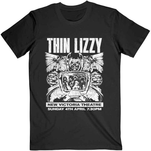 T-shirt Thin Lizzy Jailbreak noir pour homme en coton style rock vintage