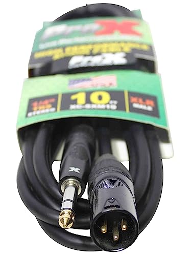 Câble audio équilibré XLR3-M vers 1/4 TRS-M 3 m sans friture
