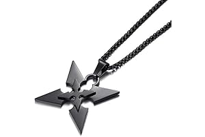Become an Unmatched Ninja with the Stainless Steel Ninja Shuriken Throwing Star Necklace