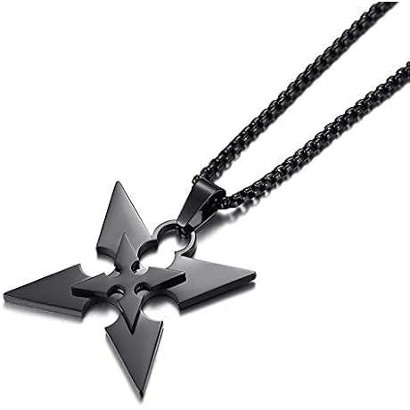Become an Unmatched Ninja with the Stainless Steel Ninja Shuriken Throwing Star Necklace
