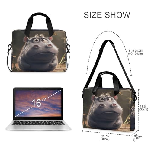 Funda para laptop portátil con asa y correa 15.6 pulg miniatura 4