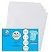 (5) 12" x 9.8" Sheets of Craftables White Heat Transfer Vinyl HTV - Easy to Weed Tshirt Iron on Vinyl for Silhouette Cameo, Cricut, All Craft Cutters. Ships Flat, Guaranteed Size