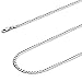 14k REAL White Gold Solid 2.5mm Cuban Concave Curb Chain Necklace with Lobster Claw Clasp - 18