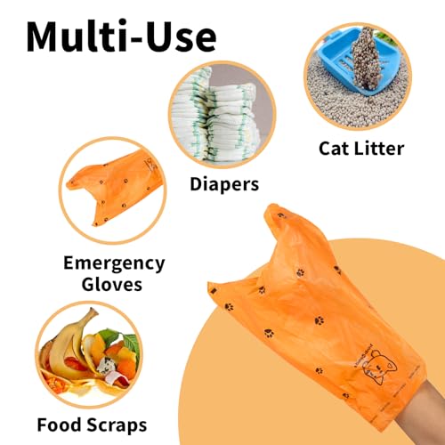 Image of Scented Dog Poop Bags With Dispenser, Strong and Leak-proof Waste Bags for Pets, 870 Count (58 Packs of 15), 13 Inch x 9 Inch (Orange)