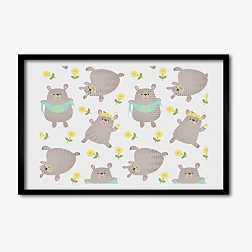 Ilustracja D'nasz En Peluche Tulup sous cadre photo affiche 60x40 cm pour tableau décoratif