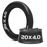 HIEBIKE 20x4.0 Inner Tube Set with Schrader Valve-Ideal for Mountain Bikes Snow Bikes & E-Bikes with 20-Inch Fat Tires-Durable & Reliable Performance（1Pack）