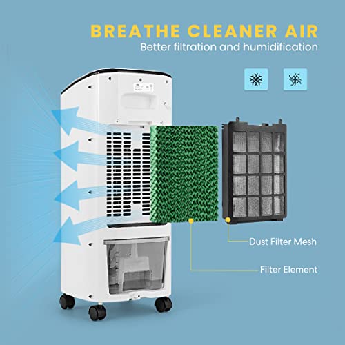 image for VIVOHOME Portable Evaporative Air Cooler 110V 65W Fan Humidifier with 