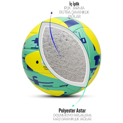 Voleybol Topu 5 Numrara Yumuşak Dokulu Soft Touch 270 gr. Telvesse VT-800 Trick Pompa Hediyeli Semi-Pro İç-Dış Mekan Soft Touch