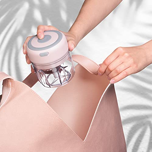 Kitcheon Electric Garlic Chopper-Mini Food Chopper (250 Ml)-Kitchen Mini Garlic Chopper,Mincer,Crusher,Grinder,Slicer-Hand Kitchen Dicers For Ginger,Onion,Chili,Spices,Veggies #TOP7