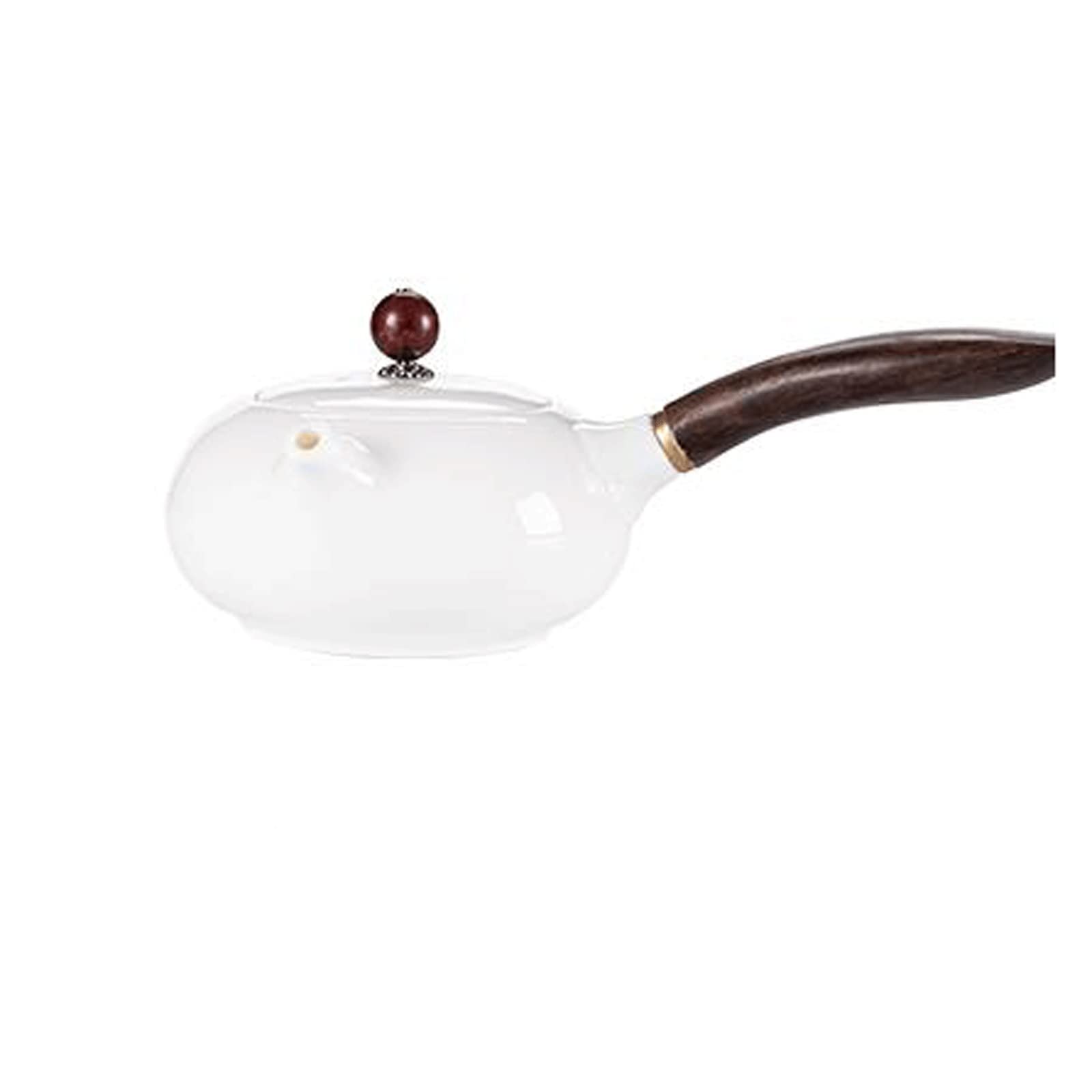 QBOMB Tea Kettle Mutton Jade Tea Set Side Handle Pot Ceramic Tea Set Tea Cup Household Ceramic