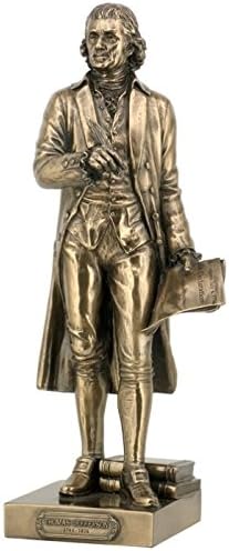 Figura de estatua de fundición en frío de Thomas Jefferson de 10.38 pulgadas, color bronce
