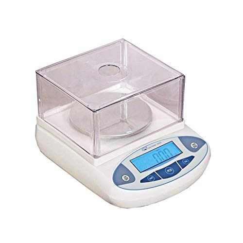 Balanza electrónica de precisión de 0,001 g para Laboratorio, balanza mecánica, báscula para Pesar Joyas, función de Tara y Piezas, 500 g/0,001 g,500g/0.001g