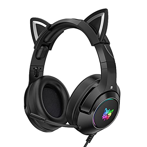 Stéréo Gaming Headset avec Micro pour PS4 Xbox Un PC Téléphone Mobile 3. 5MM Et Son USB Amovible Chat Ear Noise Cancelling Headphones sur- Oreille Casque avec LED Lumière pour Les Cover