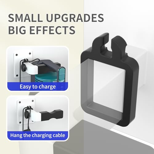 Image of Shark Vacuum Cleaner Wall Mount with Clip Mini Shark Cordless Vacuum Stand Compatible for Shark IX141 IZ562H IZ682H IZ361H IZ462H IZ163H IZ363HT IZ483H and V7 V8 V10 V11 V12 V15 (White+Clip)