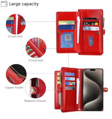 Étui portefeuille amovible pour iPhone protégeant vos cartes via blocage RFID