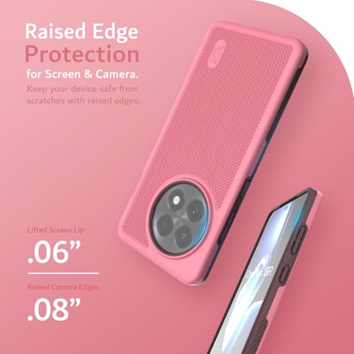 Image of TUDIA [MergeGrip Designed for OnePlus 13R Back Cover 5G (2025) - [Military Grade Drop Tested] Dual Layer Shockproof Slim Rugged Tough Heavy Duty Protective Phone Case - Smokey Pink