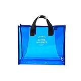 ビニール バッグ 大容量 プールバッグ 透明 pvc 汚れにくい 防水 大容量 手提げ 持ち運び 男女兼用 透明バッグ 持ち運び 軽量 トイレタリーバッグ 化粧ポーチ 小物入れ 洗面用具 コスメ収納 ビーチ 水泳 温泉 旅行 出張 35.5cm * 28cm