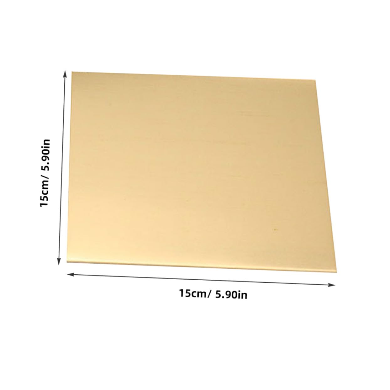 TIDTALEO Brass Sheet Metal Sheets 2pcs Square Brass Plates for DIY Jewelry Crafts and Metalworking Projects