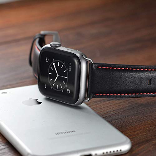 CINORS XL Watch Band Compatible with Apple Watch Series 11 10 46mm Ultra 49mm Vintage Mens Women Black Large Long 9 8 7 45mm Leather Dressy Strap for iWatch Series 6 5 4 44mm 3 2 1 SE 42mm by CINORS - Image 7