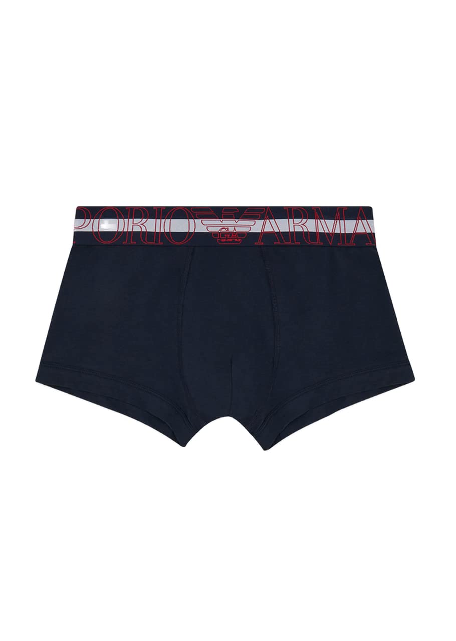 Emporio Armani Underwear Men's Emporio Armani Men's Mega Logo Trunk Trunks, marine, M