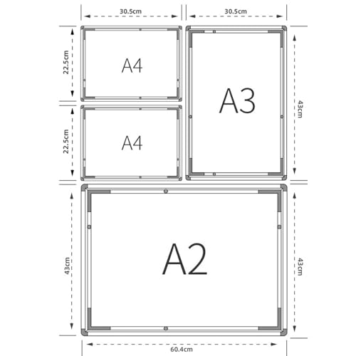 Porte-affiche éclairé A2 pour menu de restaurant et comptoir de bar branché - 3