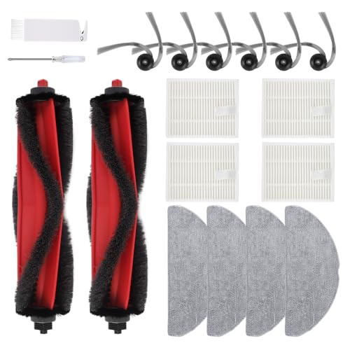 Image of Accessories Kit for Roborock Q7 M5 /M5+, Q7 L5 /L5+ Plus Robot Vacuum | Replacement Parts - 2 Main Brushes, 4 Mop Cloths, 4 Filters, 6 Side Brushes, 1 Cleaning Tool