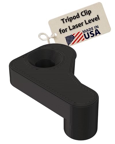 Supply Sons - Tripod Clip Compatible with Bosch Cross Line Laser Level – Universal 1/4"-20 Tripod Mount Adapter for GLL, GCL Series – Secure Laser Level Tripod Clip, Made in USA